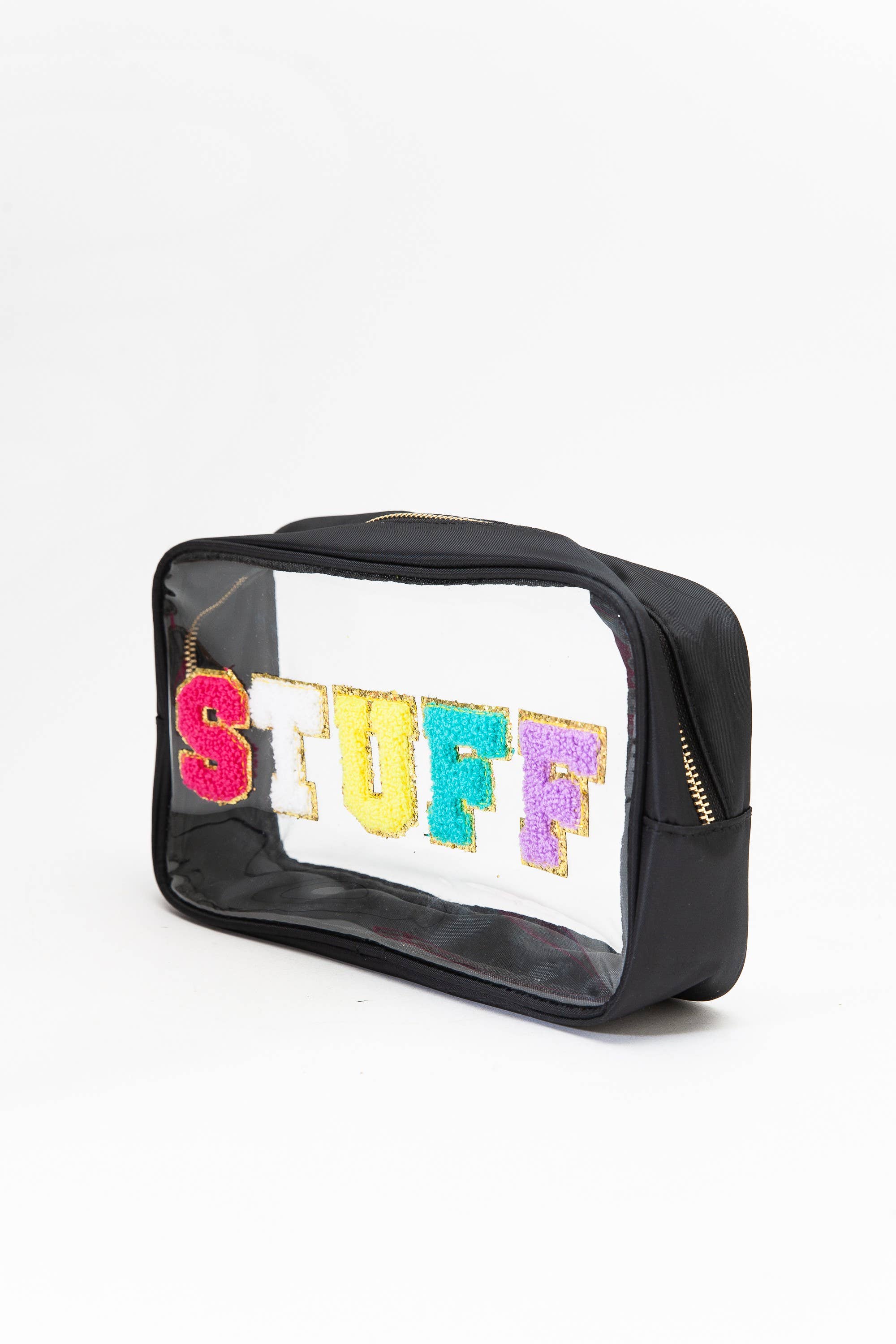 LARGE CLEAR STUFF TRAVEL COSMETIC MAKEUP POUCH